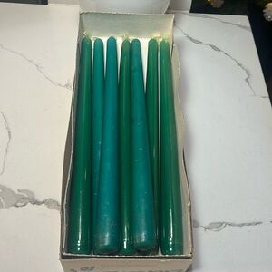Vintage Beacon Hill Green 10” Tapered Candles NEW
